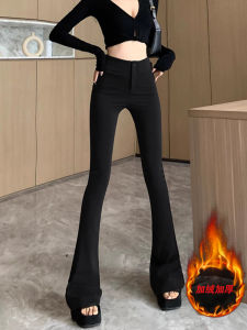 Black High Waist Trousers Wide Leg Pants Womens Slim Fit Drapey Style Casual Trousers Autumn New Arrival JieLico Brand