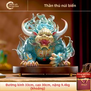 LIZHIYUAN | Trang Trí Nhà và Văn Phòng: Linh Vật Thú Thần Taotie Bằng Đồng