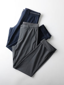 Quần Ống Đứng Mỏng Thoáng Khí Thoải Mái Cho Nam Mùa Xuân Hè Quần Dài Công Sở Thường Ngày Chống Nhăn Co Giãn