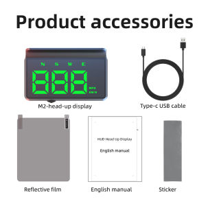 RYSJM | W2S Car HUD GPS Speedometer With MPH/KM/H For HUD Compass Overspeed Alarm Altitude For Truck SUV Motorcycle Universal Accessorie