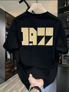 Áo Thun Cotton Tay Ngắn Mùa Hè 2025 Dành Cho Nam Áo Thun in Họa Tiết Thời Trang Dáng Ôm Vừa Vặn Chất Liệu Cotton Thoáng Khí