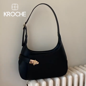 Kroche - Livy Tas Bahu Wanita Shoulder Bag Wanita Hand Bag Wanita Tas Selempang Wanita Import Tas Wanita Terbaru 2025 Lock With Zipper Gaya Kekinian