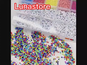 WTH 5000pcs 3mm Beads Kit DIY acrylic letter beads kit set for Name Bracelets Jewelry Making and Crafts Stationery Craft & Gift CardsArt Supplies Beads