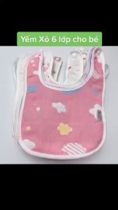 [Hoàn Tiền 6%] Yếm xô 6 lớp chữ U dành cho bé yếm dãi vải sợi tre Organic mesocshop