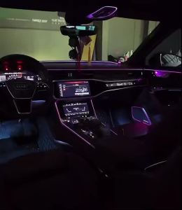 Auchi 32 Colors Upgrade Refit LED Reading Light Ambient Light For Audi A4 A5 A6 A7 C8 A4 A5 Q7 B9 Decorative Lamp Car Roof RGB