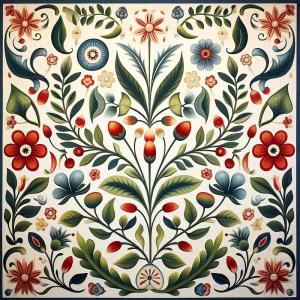 HUACAN Cross Stitch Kits Mandala Abstract Flower Embroidery Sets Floral Patterns Needlework DMC Threads 11Ct Picture Printed Art