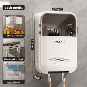 ASCOR | Wall-mounted Multi-functional Kitchen Chopstick Holder