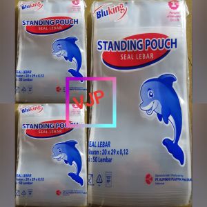 Standing Pouch Plastik PP Klip Zipper Tebal 20x29 50lembar Bening Transfaran