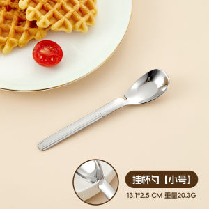 Antibacterial 316 Stainless Steel Spoon Food Grade Long Handle Spoon Western Spoon Spoon Household Eating Soup Ingot Spoon
