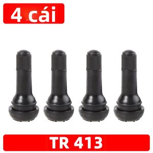 PINMOAP TR413 Van Lốp Chân Không Bằng Cao Su Màu Đen Dành Cho Ô Tô Và Xe Máy Bánh Xe Hợp Kim Tương Thích Vòi Phun Lốp Ô Tô Bằng Cao Su
