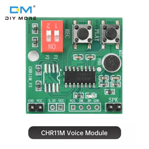 Diymore [CHR11M] DC 2-5.2V 35วินาทีโมดูลบันทึกคีย์โมดูลของเล่นกล่องบันทึกรองรับแฟลชภายนอกสวิทช์ไฟต่ำสองตำแหน่ง