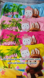 Boxer Anak Perempuan Bergambar Labubu