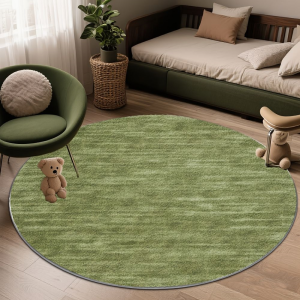 VIKAMA Modern Minimalist Round Carpet Living Room Sofa Mat Non-Slip Wear-Resistant Bedroom Dining Room Carpet Home Decoration
