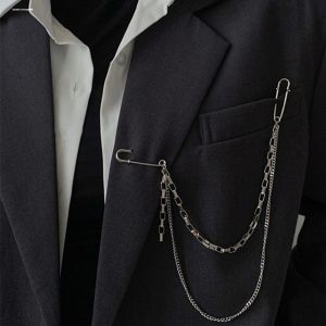 เข็มกลัดโซ่โลหะแฟชั่นสำหรับผู้หญิงและผู้ชาย เข็มกลัดรัดเอว เครื่องประดับแฟชั่นเกาหลี ตกแต่งเสื้อสูท สไตล์เกาหลี