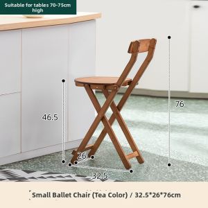 ZHUTING | Portable Folding Wooden Chair with Backrest