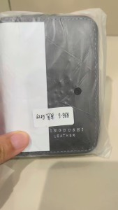 Man Cardholder Wallet Mini Kingdushi K95-5 Dompet Kecil Zipper Muat Banyak Kartu LM Emas PU Leather