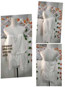 jumpsuit pendek putih