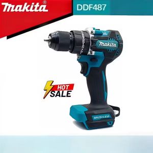 Makita | Makita 18V LXT® Lithium-Ion DDF487 13mm Compact Brushless Cordless 1/2" Hammer Driver-Drill High Torque Electric Screwdriver