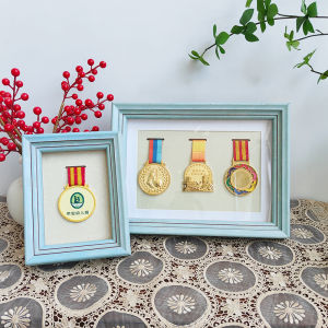 Sanrio Marathon Finish Medal Frame Wall Mounted Or Tabletop Display European Style Resin Rectangle Customizable Photo Frame