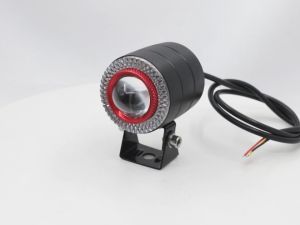 Newly 9 Lighting Modes Motorcycle Mini Driving Light white and yellow dual color 30W lens external bulb rainbow RGB with aperture waterproof auxiliary spotlight