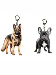 1pcs Fashionable German Shepherd Keychain - Perfect Gift for Pet Enthusiasts - Unique Backpack Pendant