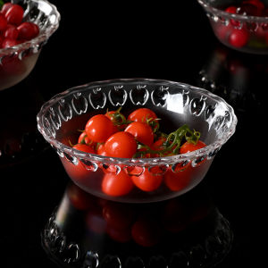 Acrylic Plastic Salad Bowl Transparent Fruit Tray High Temperature Resistant Restaurant Tea Water Basin Hand Washing Cup