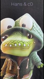 Kaos 3 Dimensi Pria Motif Animasi Pit Bull Tshirt Oblong Katun 24s H042 by Hans Co