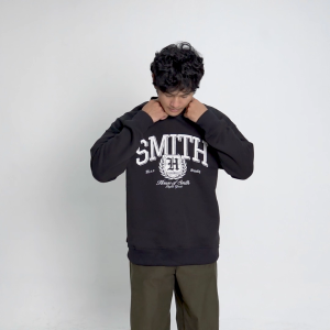 House of Smith Sweater Crewneck Oversize Pria - Proper Oversized Crewneck Black #3