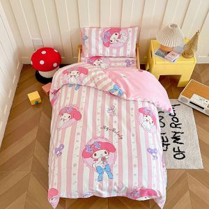 Dansunreve 6in1 100% Cotton Toddler Bedding Set Sanrio Bedsheet with Quilt Mattress Pillow Kindergarten Bedding Sets