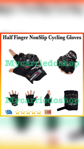 Half Finger Non-Slip Cycling Gloves with Knuckle Protection Adjustable Wrist Strap Suitable outdoor cycling activities