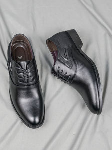 Giày Da Công Sở Cỡ Lớn Cho Nam Mùa Thu Đông Đế Cao Su Chống Mài Mòn Mũi Tròn Giày Da Nam Công Sở