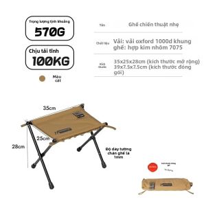 MOUNTAINHIKER Siêu Nhẹ Ghế Gấp Di Động Hợp Kim Nhôm Cắm Trại Ngoài Trời Gear Nhỏ Mazza Thiết Kế Dành Cho Đi Bộ Đường Dài