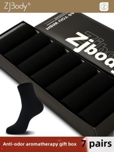 ถุงเท้าชายฤดูใบไม้ผลิ ผ้าฝ้าย ผสมโพลีเอสเตอร์ ยืดหยุ่นสูง ป้องกันกลิ่น ดูดซับเหงื่อ กลิ่นหอม ถุงเท้ายาวถึงข้อเท้า สีดำขาว เท่ เหมาะกับวัยรุ่น สำหรับธุรกิจ