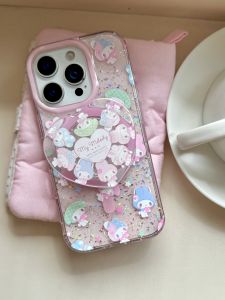 Creative Magnetic Cartoon Heart Love MeowTie Compatible Full Cover Shockproof Cute Girl Heart for Samsung Galaxy S25 Ultra S24FE/S24Ultra Protective Case