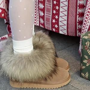 Forever21 | Fur Lined Suede Snow Boots Short Cuff Insulated