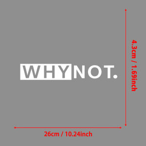 WHY NOT. Bold Typography Graphic Patches for jackets DIY Iron-on Transfers for Clothing Stickers Washable Heat Transfer Sticker