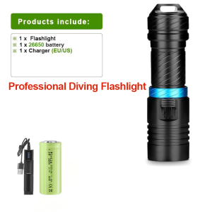 Đèn Pin Lặn LED Chuyên Nghiệp 2026 Chống Nước 100M Chuẩn IPX8 Công Tắc Từ Tính Đèn Lặn Có Khả Năng Điều Chỉnh Độ Nét Dùng Cho Lặn Hang Động Dưới Nước