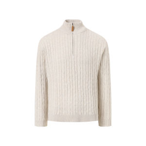 MADWITCH | Vintage Knit Pullover Cable Knit Half Zip Sweater