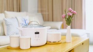 MIDEA 美的蒸笼玻璃盖陶瓷隔水电炖盅1.6L 电炖锅 全自动家用陶瓷煲汤锅 煮粥神器养生燕窝炖盅 煮粥砂锅 多胆炖盅304不锈钢