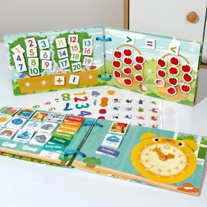 Weather Time Quiet Book Kidsrens Educational Enlightenment Interactive Toys Including Weather Cognition Date Learning Digital Operations Shape Matching and Other Themes Gifts for Birthdays and Holidays