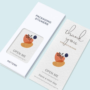 Waterproof Rectangular Stickers for Sealing Gift Boxes Thank You Seal Mouth Cover Film Business Supplies Decorative Stickers