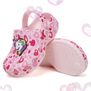 Ready Stock MC Kid Sandal Boy Girl Clog Shoe Princess Dino Shark Kasut Budak Lelaki Perempuan Selipar 儿童软底防滑洞洞鞋