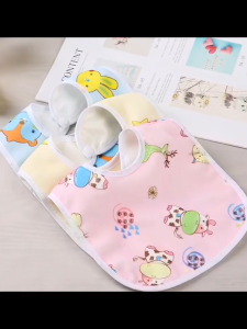 1pcs Waterproof Baby Bib Saliva Towel U Shape Toddler Towel with Button