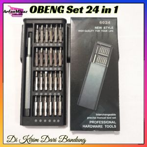 Obeng Set 24 in 1 Screwdriver Kit Hardware Aluminium Alloy S2 Steel