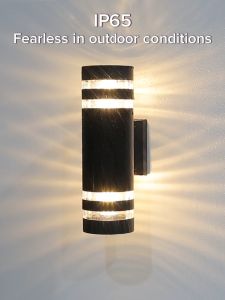 LED Wall Light Outdoor Waterproof IP66 Replaceable 3Colors E27 Lamp Bulb Garden Lighting Walkway Stairs For Home Decoration