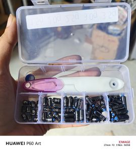 Hộp 50 viên chì câu cá kèm kéo cắt chì dây...