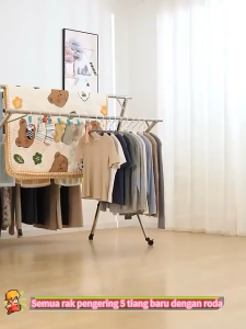 Clothes Hanger Clothes Drying Rack Stainless Steel Standing Cloth Rack Laundry Shelf Outdoor Balcony