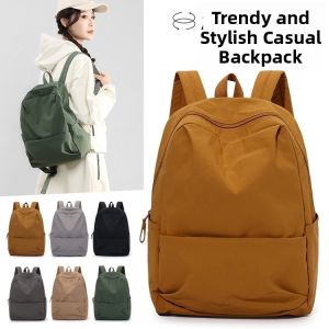 Lightweight Large Capacity Solid Color Backpack New Versatile School Bag for Men High School And College Students Short Trip Bag for Women
