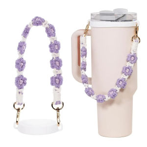 Water Bottle Handle Strap Silicone Water Bottle Sling Carrier Holder Strap Universal Fits Most 8-40oz Bottles Cup Accessories