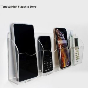 TENGYAGAO | Wall Mounted Acrylic Storage Box For Remotes And Phone Charging